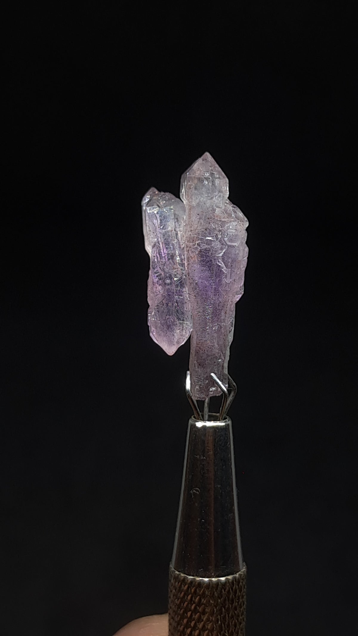 Quartz Amethyst Scepter | Hematite Goethite Rutile Inclusions | Biterminated  #KA206