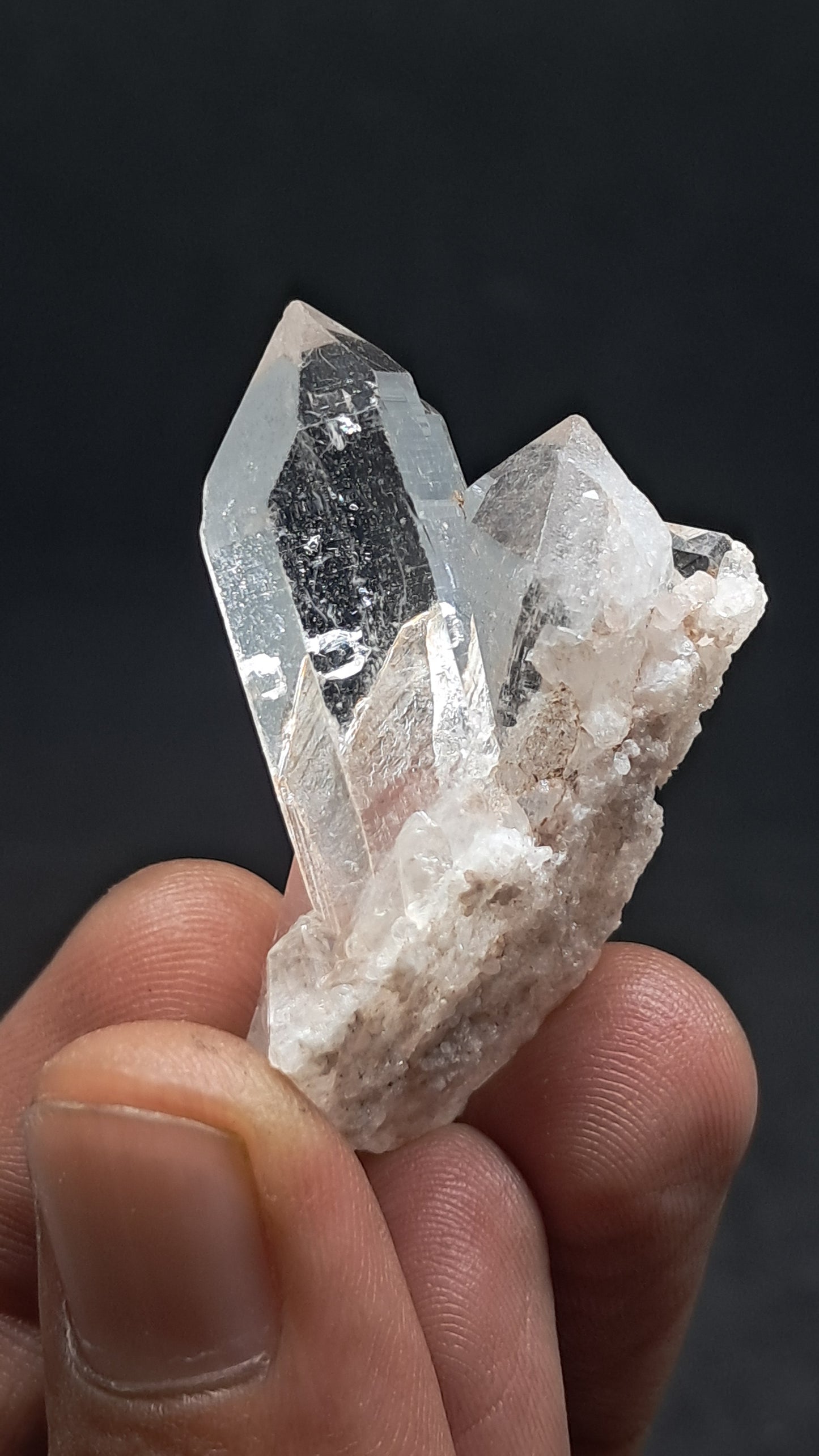 Cuarzo del Himalaya gemelo penetrante | Cristal natural | Ejemplar mineral n.° CH79