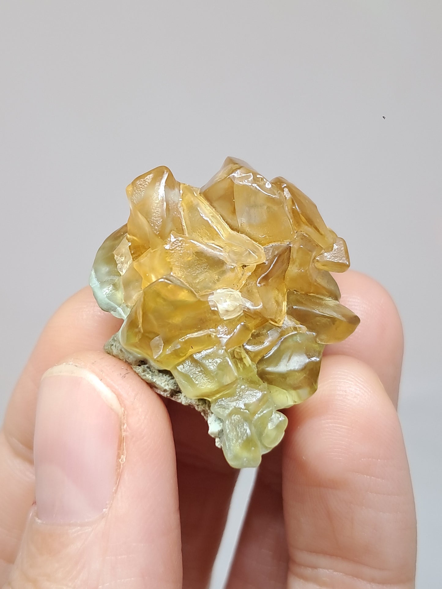 Honey Calcite (Ahmednagar) Dog Tooth Formation | Natural Crystal | Mineral Specimen #CA26