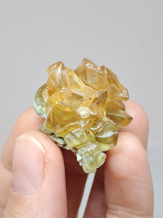 Honey Calcite (Ahmednagar) Dog Tooth Formation | Natural Crystal | Mineral Specimen #CA26