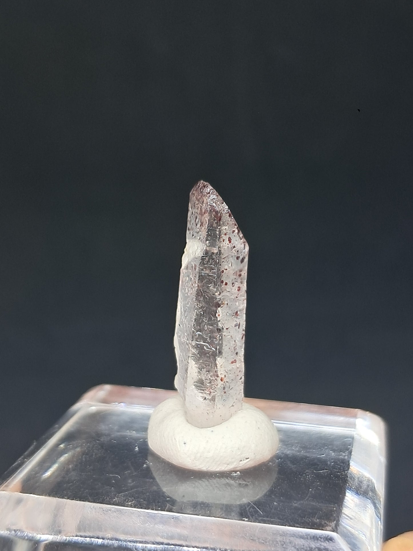Quartz w/ Hematite Inclusions (Karur) Natural Crystal Point | Mineral Specimen #HPQ70
