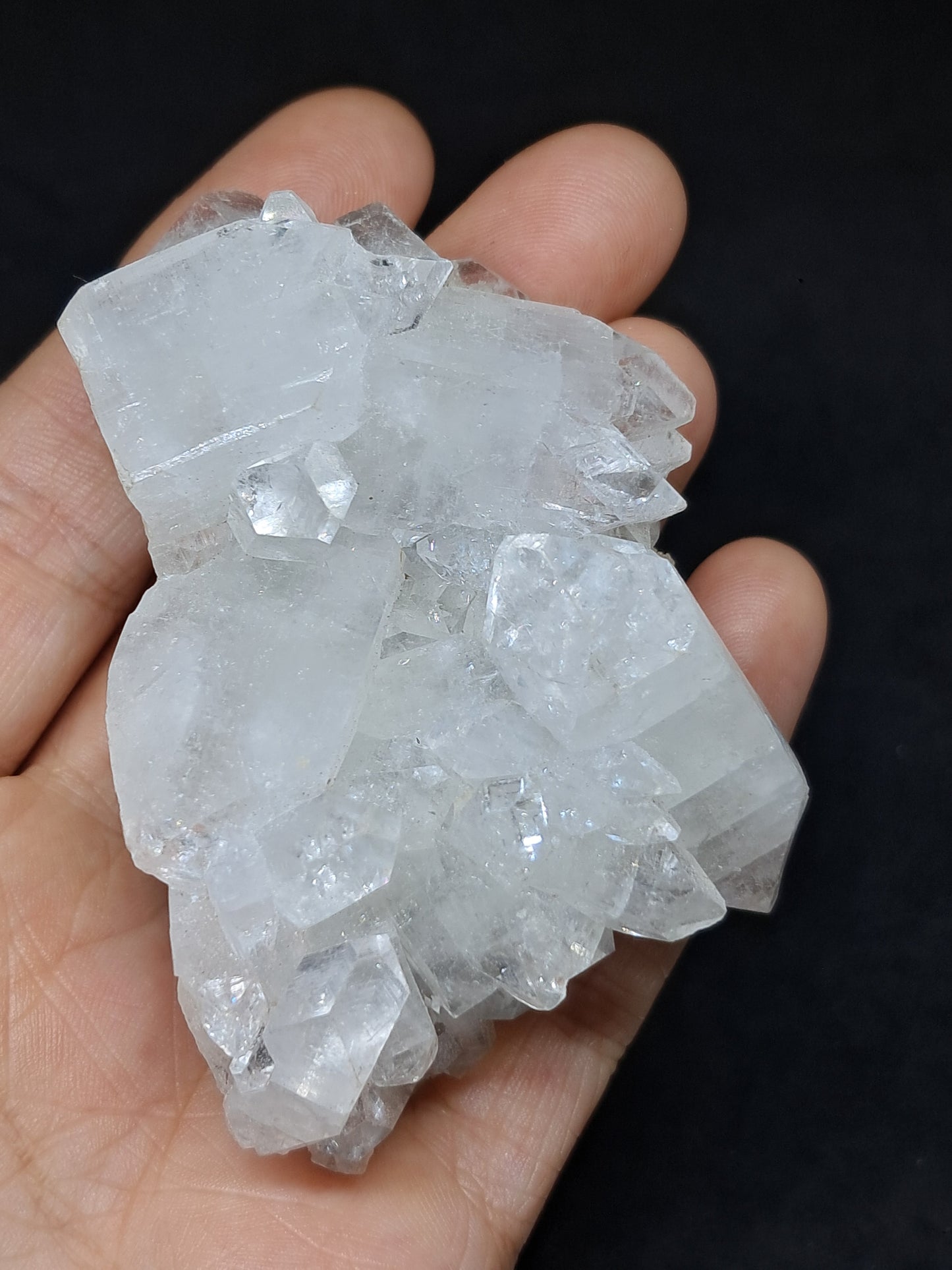 Clear Apophyllite (Ajanta) Natural Crystal Cluster | Mineral Specimen #AP24eb