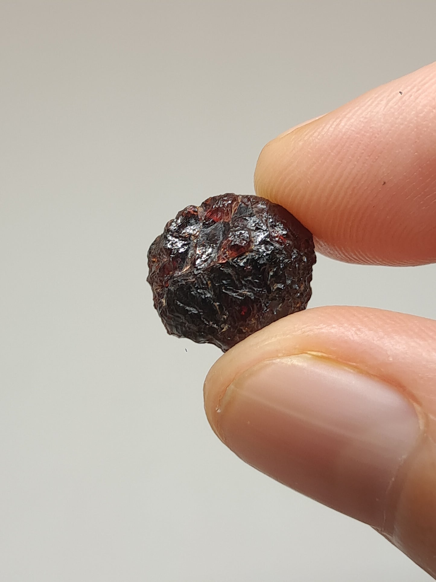 Red Garnet (Karur) Raw Crystal | Naturally Round Shaped | Rough Stone #RG11