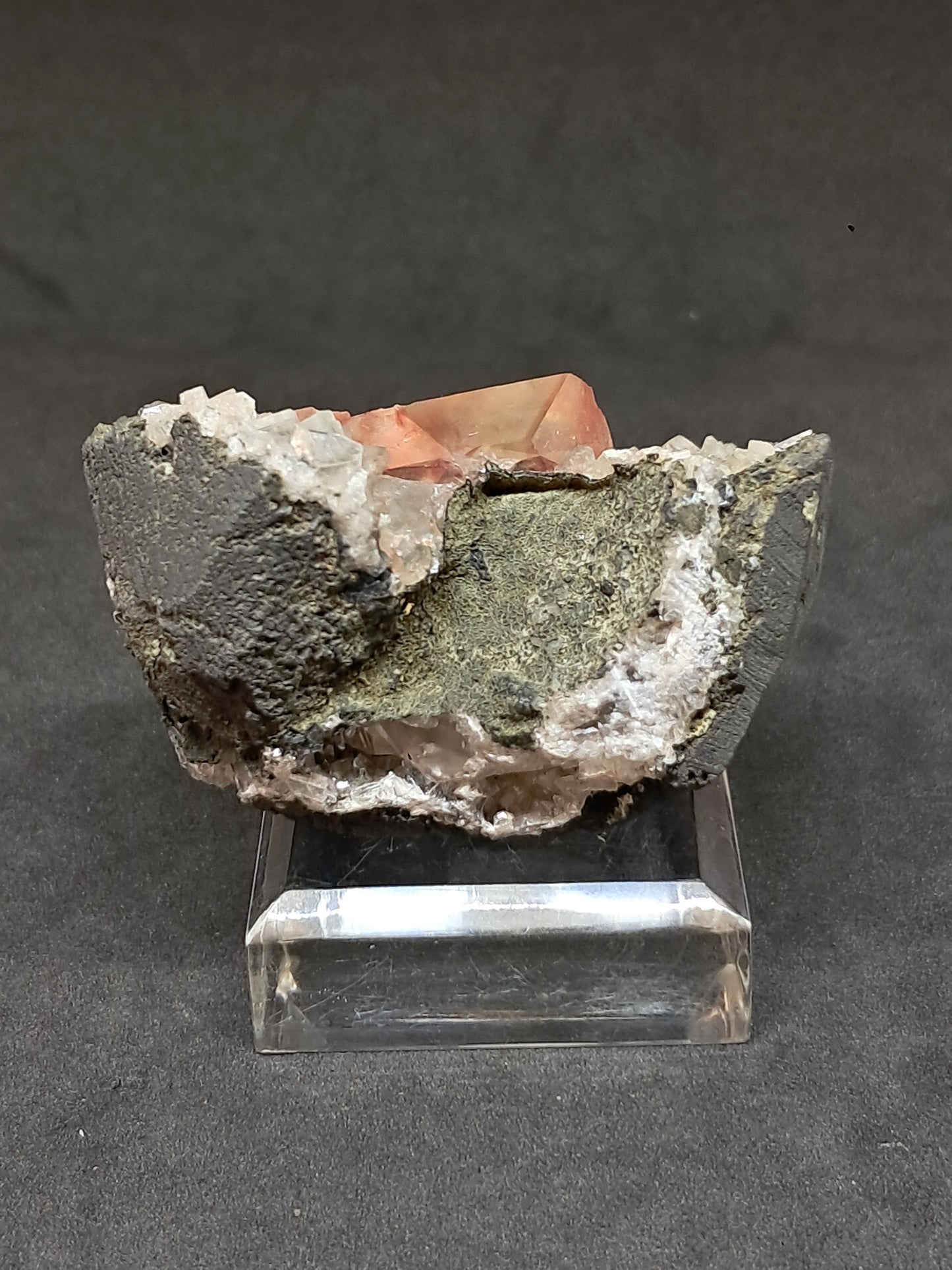 Calcita frambuesa mohosa *Hallazgo raro* (Pithampur) Cristal natural | Piedra en bruto | Muestra mineral #CA32