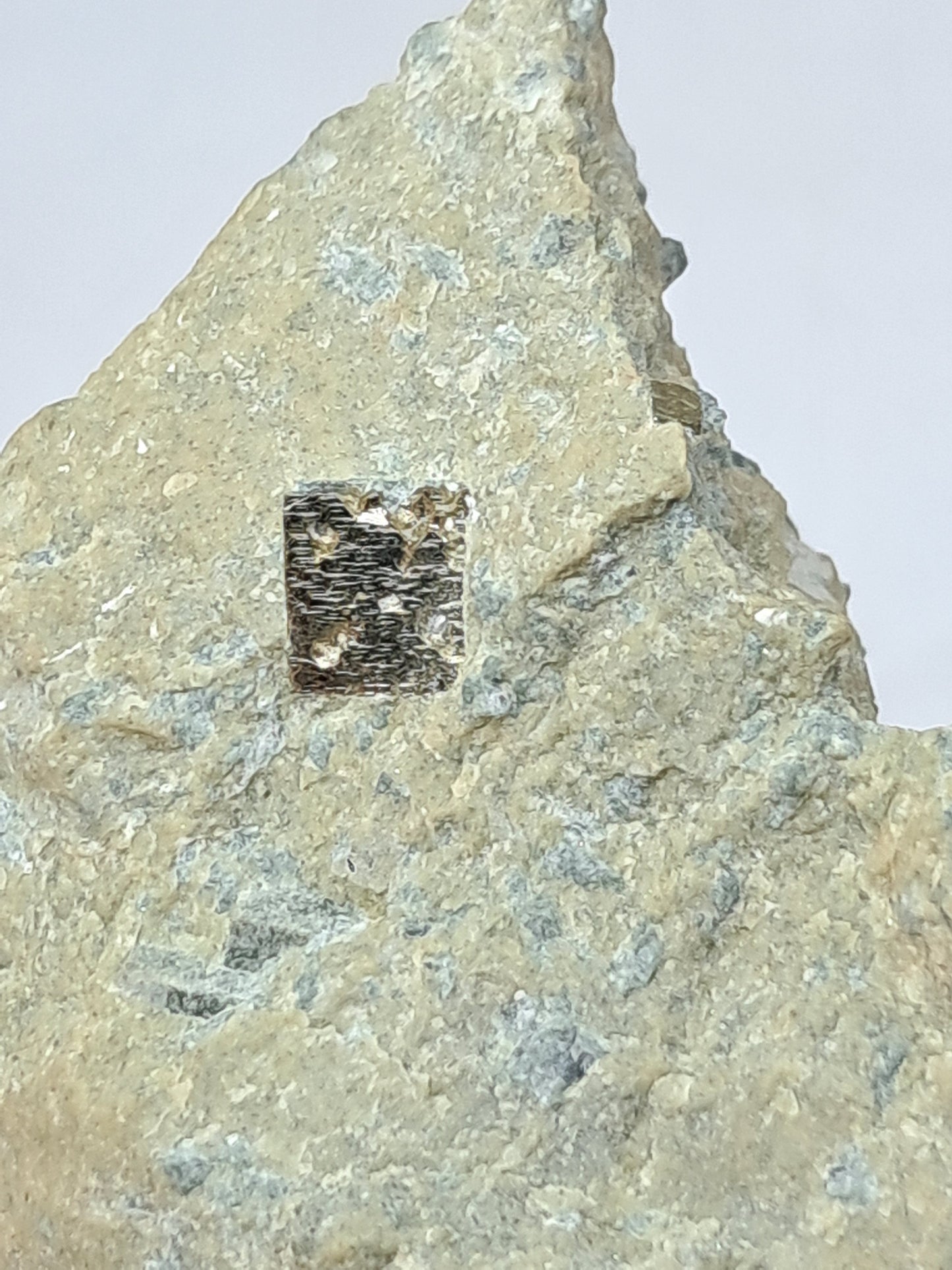Cubos de pirita en matriz (España) Cristal natural | Ejemplar mineral n.° PR15