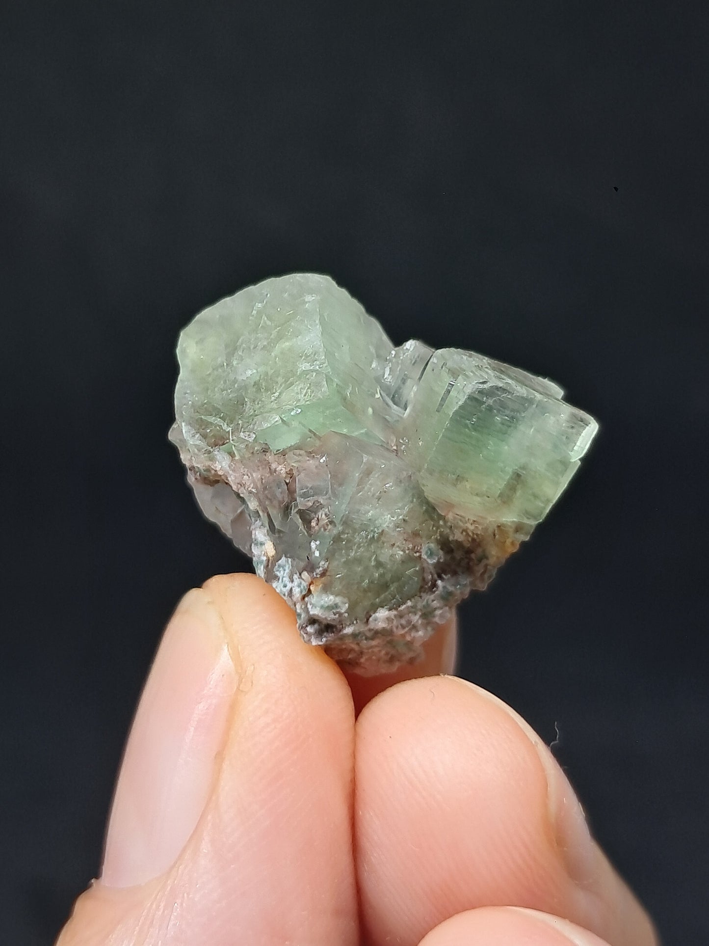 Apofilita verde (Fluorapofilita) (Ajanta) Cristal natural | Muestra de mineral #GA36