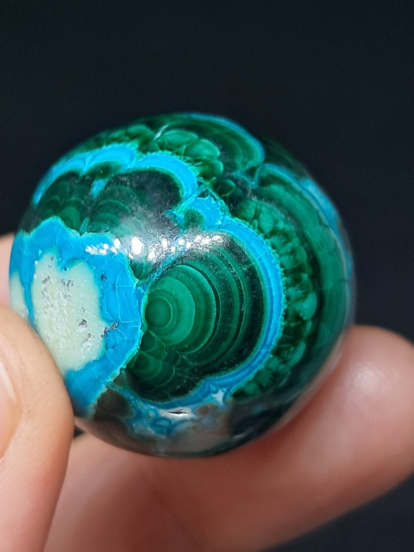 Chrysocolla w/ Malachite Sphere | Good Quality Natural Stone