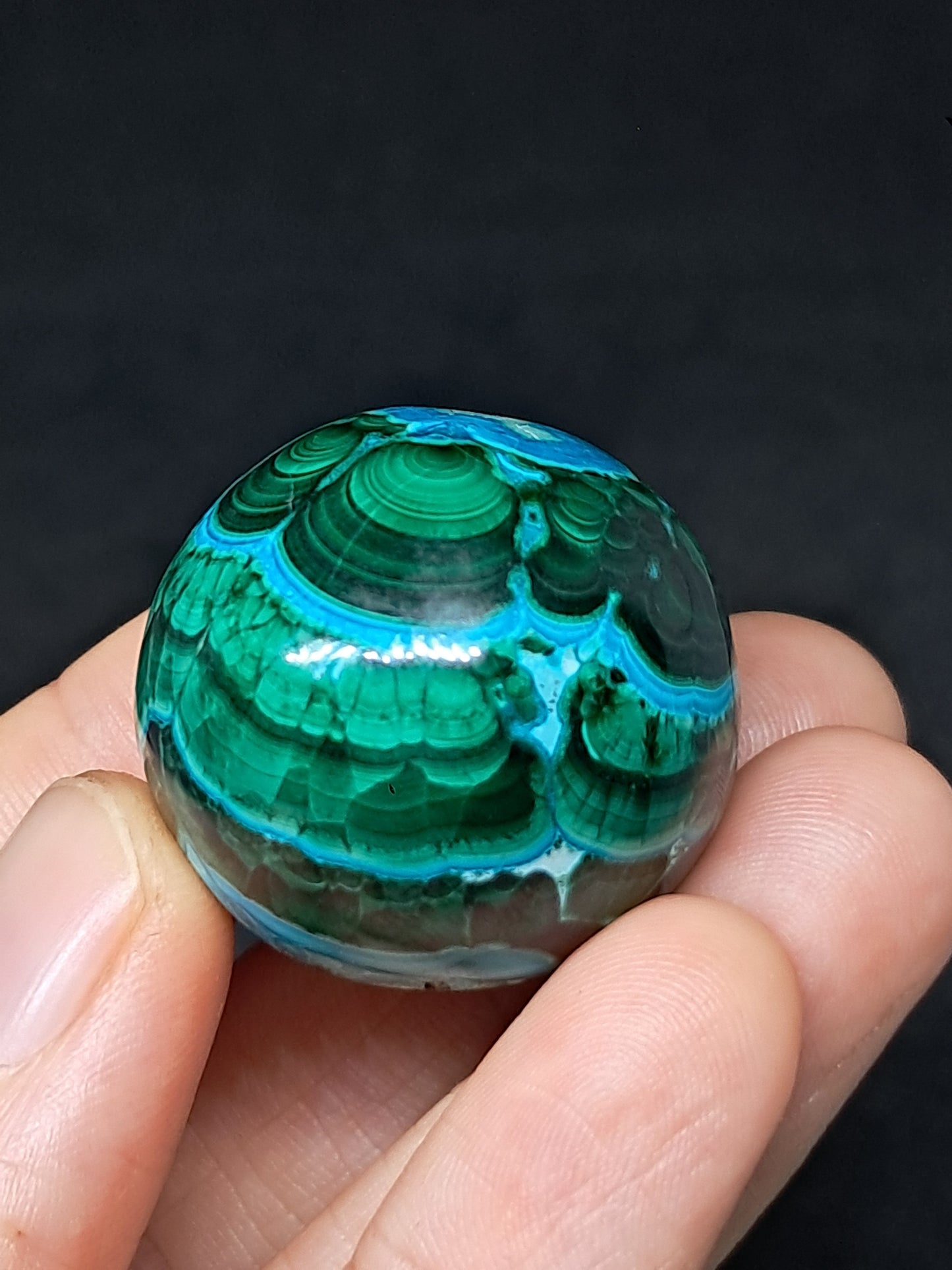 Chrysocolla w/ Malachite Sphere | Good Quality Natural Stone