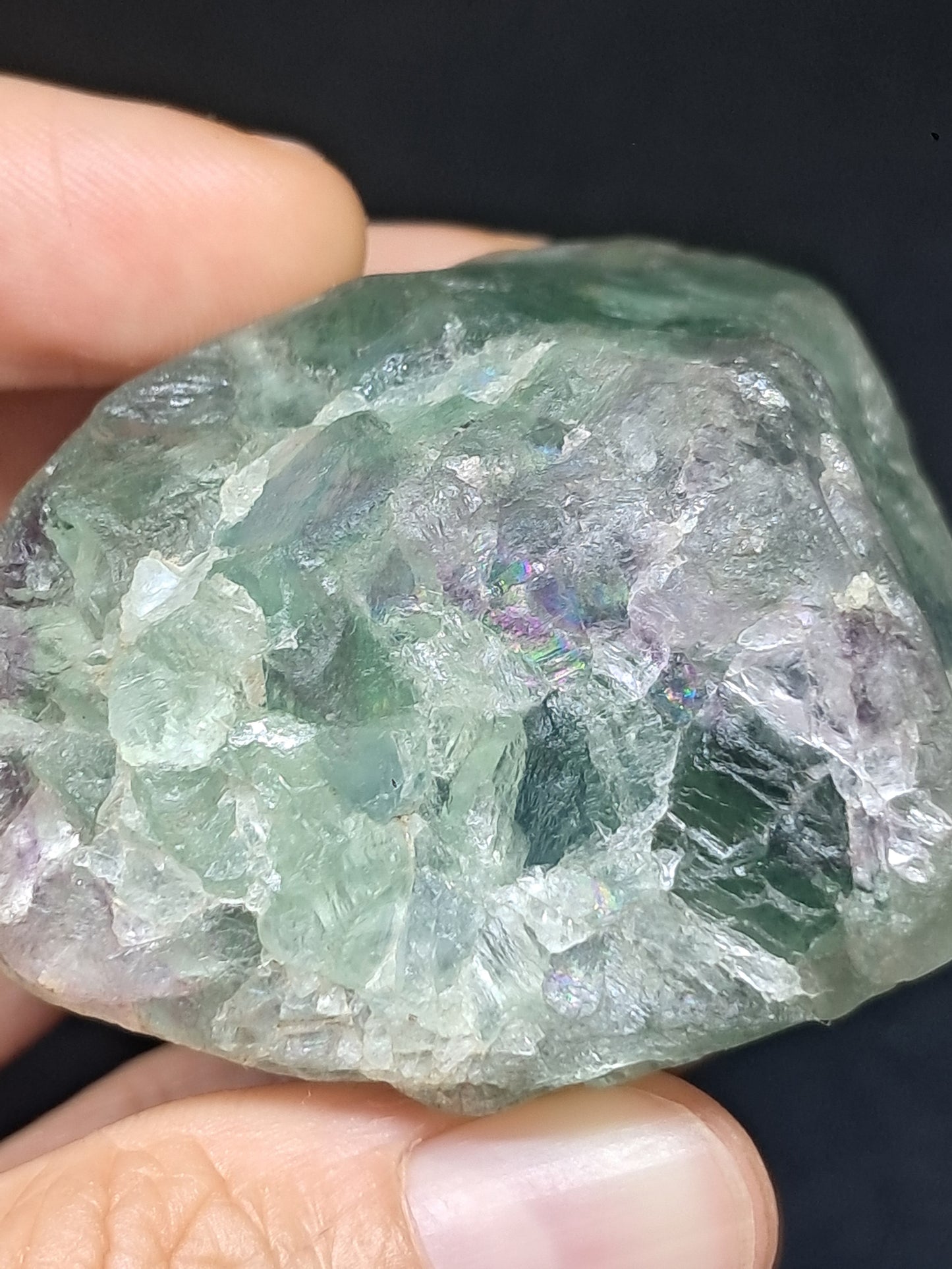 Rough Rainbow Fluorite Stone | Natural Crystal | Mineral Specimen #FL6