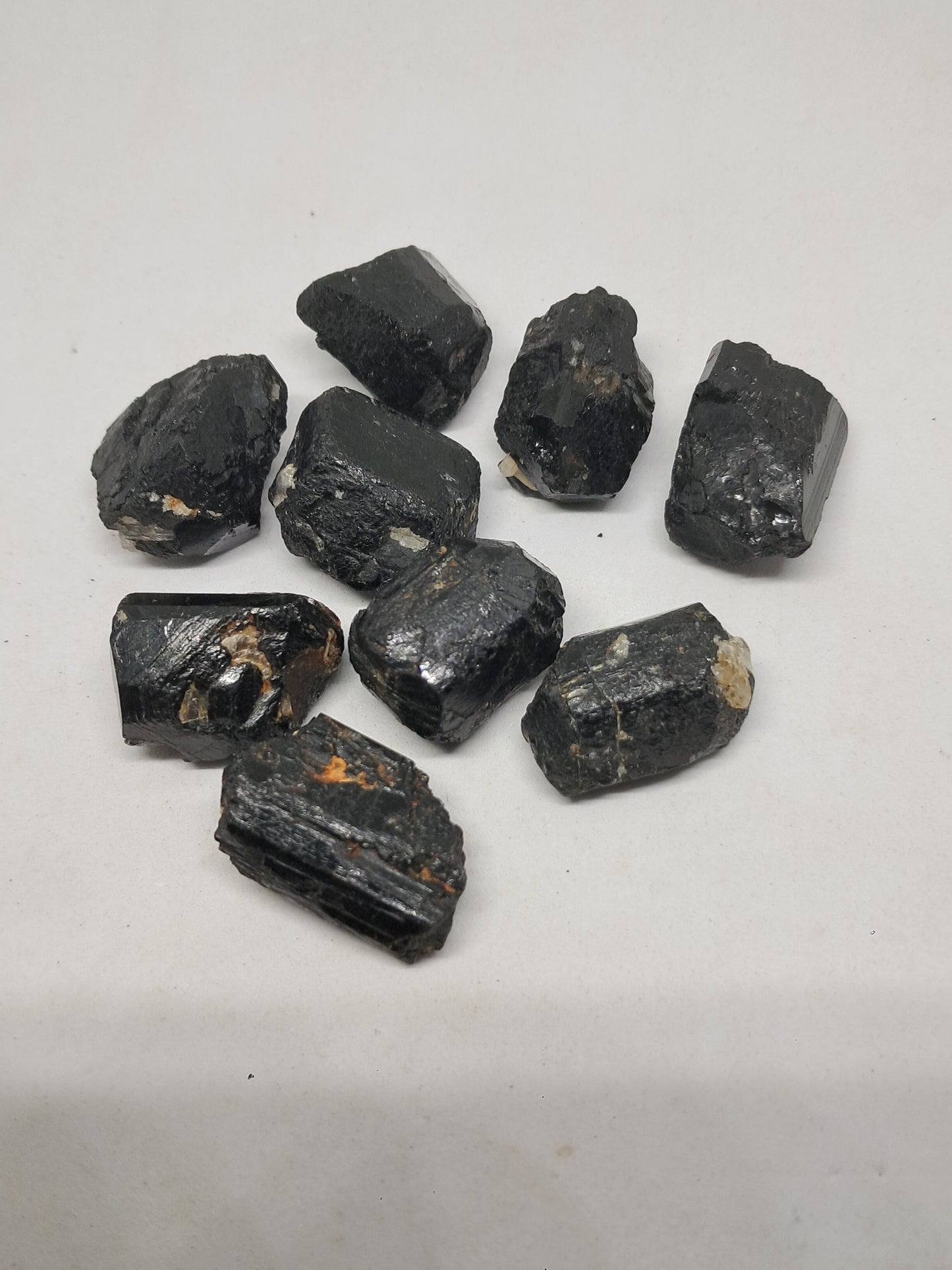 Medium Black Tourmaline Crystals (Karnataka) Natural Stone | Mineral Specimen #BT5