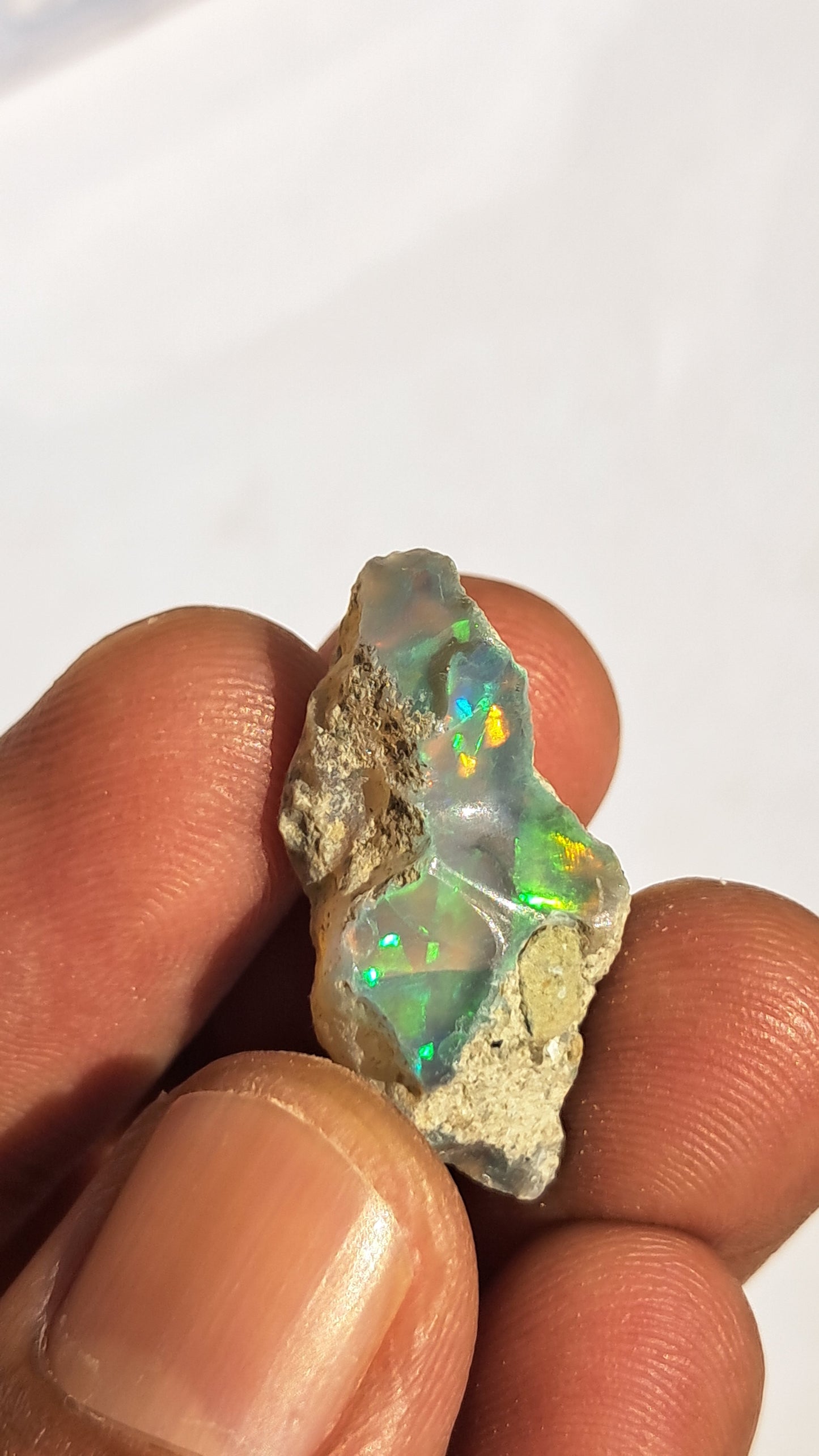 Natural Ethiopian Opal Rough | White Hydrophane Opal with Bright Play of Color #OP14
