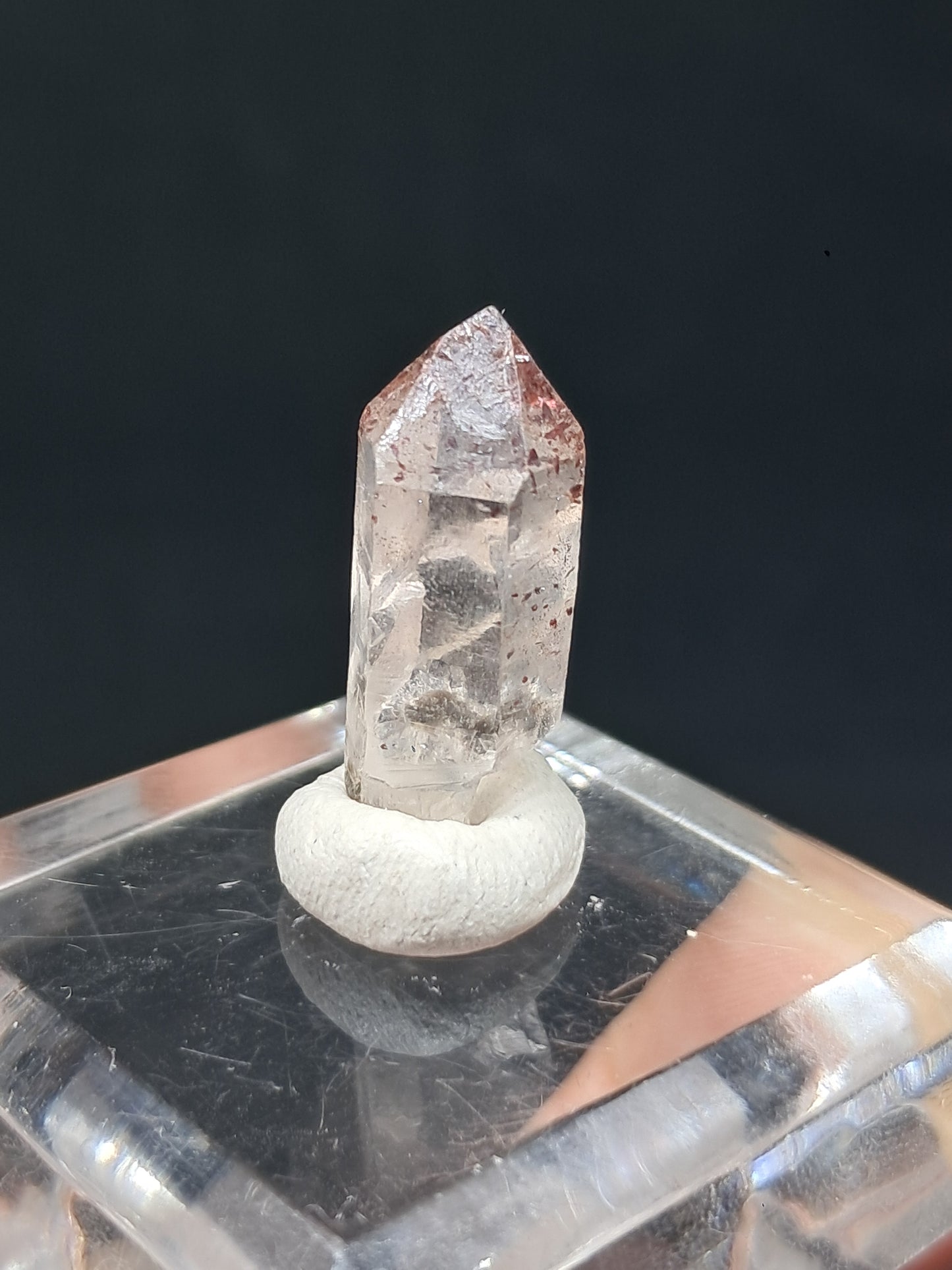 Quartz w/ Hematite Inclusions (Karur) Natural Crystal Point | Mineral Specimen #HPQ69