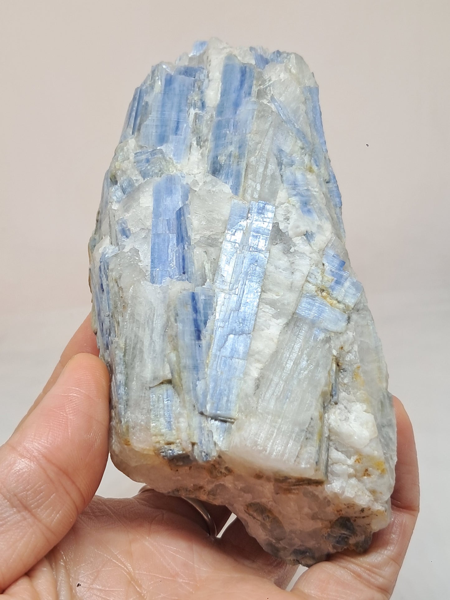 Blue Kyanite Cluster w/ Quartz (Tamil Nadu) Natural Mineral Specimen #KY1