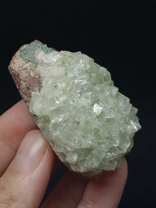 Green Apophyllite Cluster (Fluorapophyllite) (Ajanta) Rough Natural Crystal | Mineral Specimens #GA59