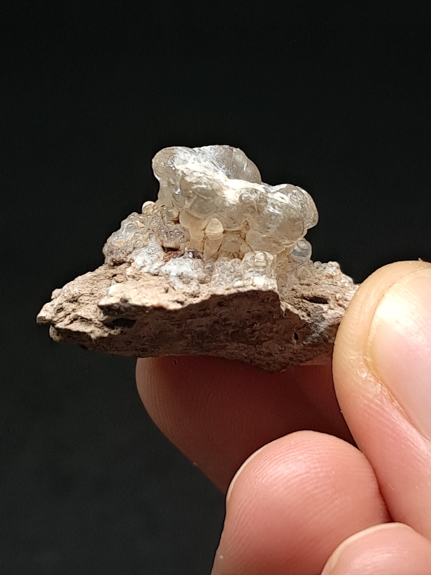 Hyalite Opal on Matrix (Mexico) Rough Crystal Stone | UV-Reactive Mineral Specimen #OH15