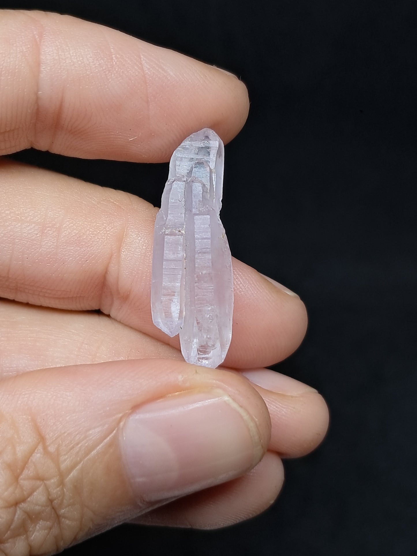 Esceptro Bipunta de Amatista de Veracruz Fusionada (México) | Cristal Natural | Muestra de Mineral #VA53
