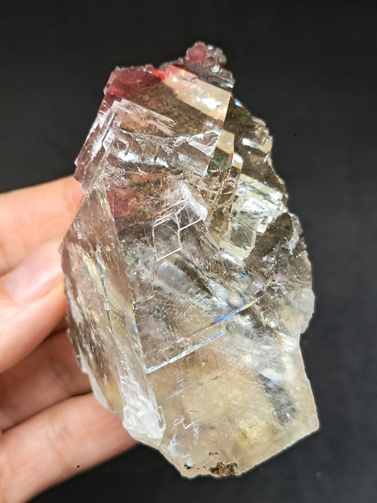 Calcita de frambuesa mohosa *Hallazgo raro* (Madhya Pradesh) Cristal natural | Piedra en bruto | Muestra mineral #CA37