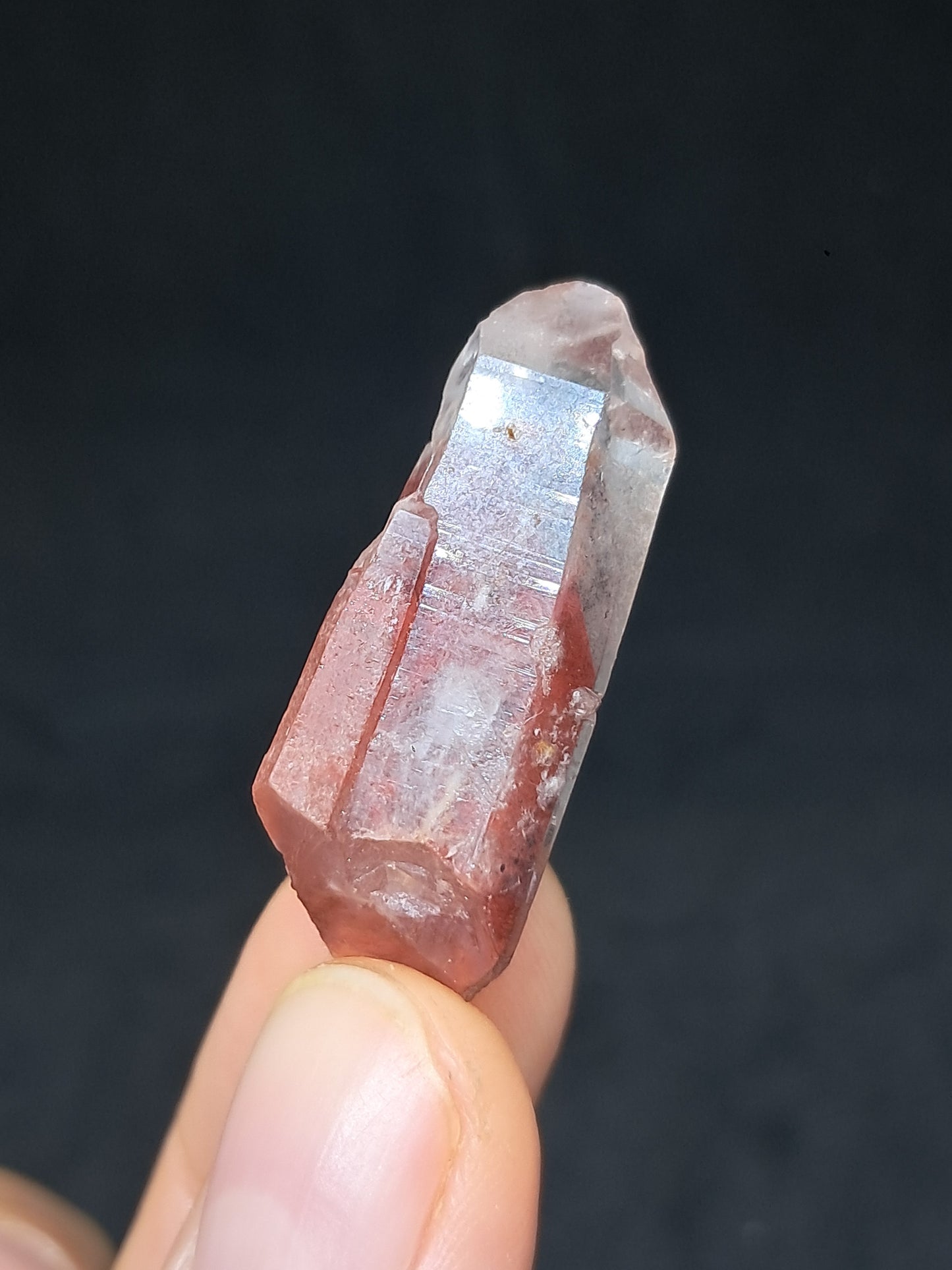Hematite Phantom Quartz (Telangana) | Natural Crystal | Mineral Specimen #HPQ57