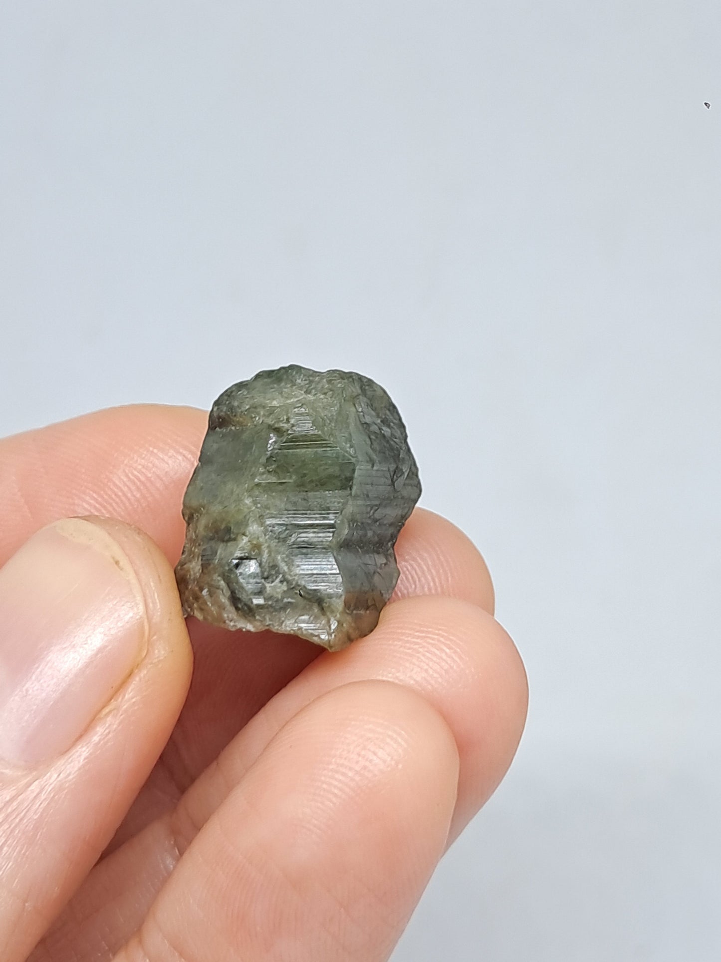 Natural Green Sapphire Crystal (Karur) Rough Stone | Mineral Specimen #SP23