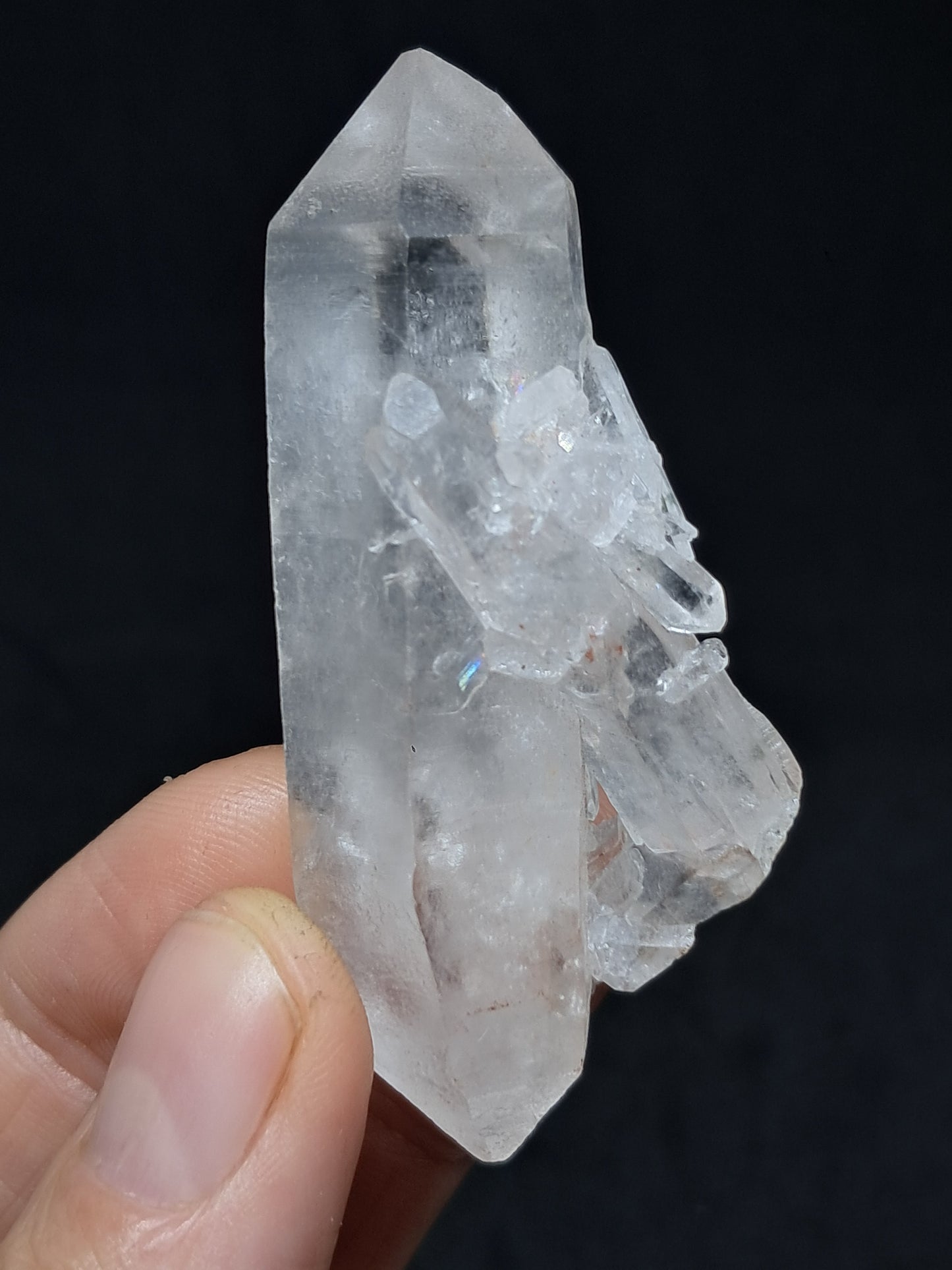 Punta biterminada de cuarzo del Himalaya | Cristal natural | Ejemplar mineral n.° CH67