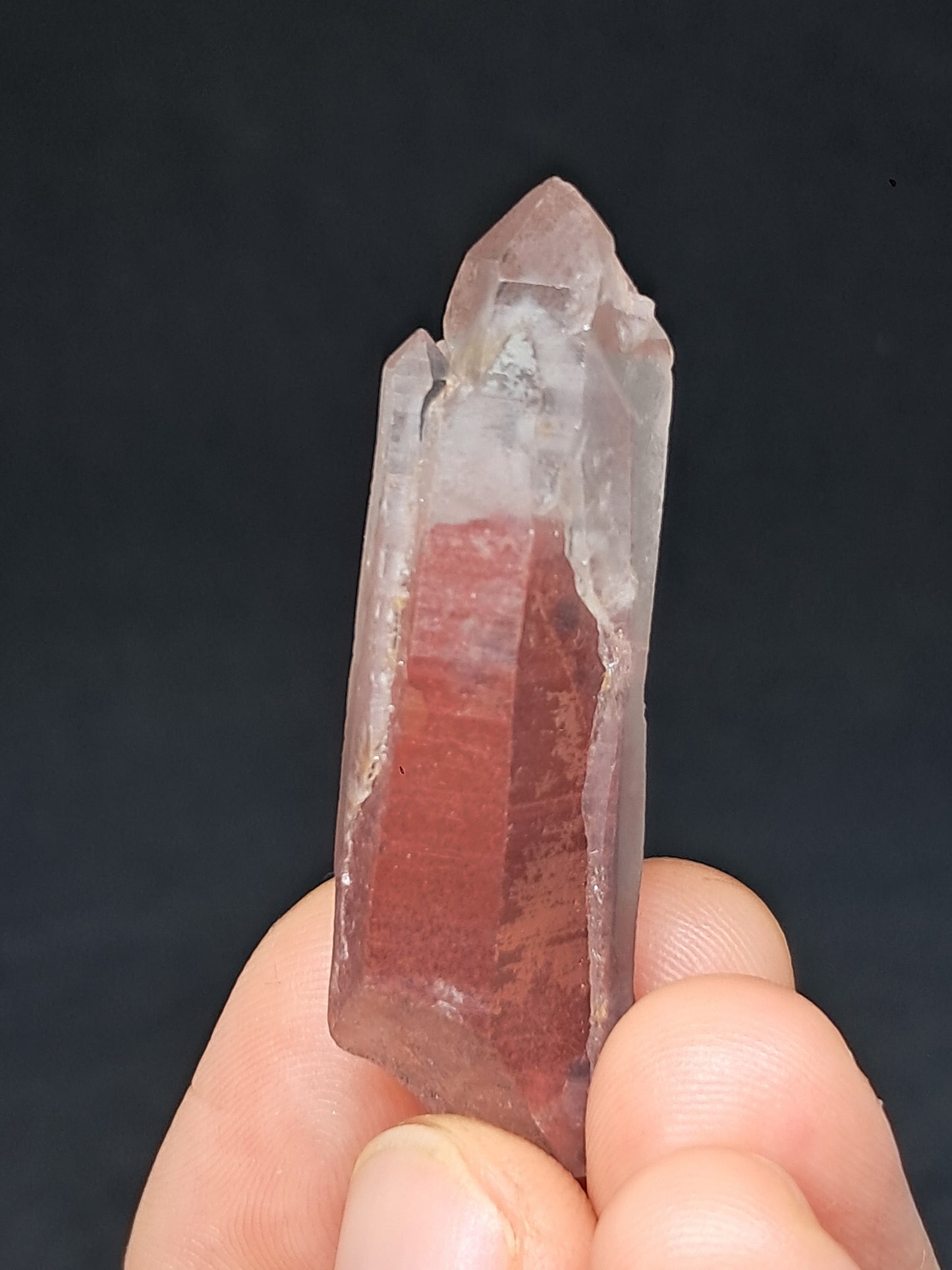Hematite Phantom Quartz (Telangana) | Natural Crystal | Mineral Specimen #HPQ56
