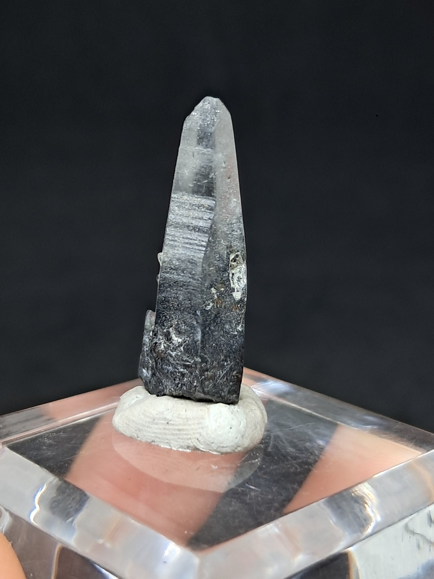 Punta de Cuarzo Turmalinado (Karur) Cristal Natural | Espécimen Mineral #TQ36