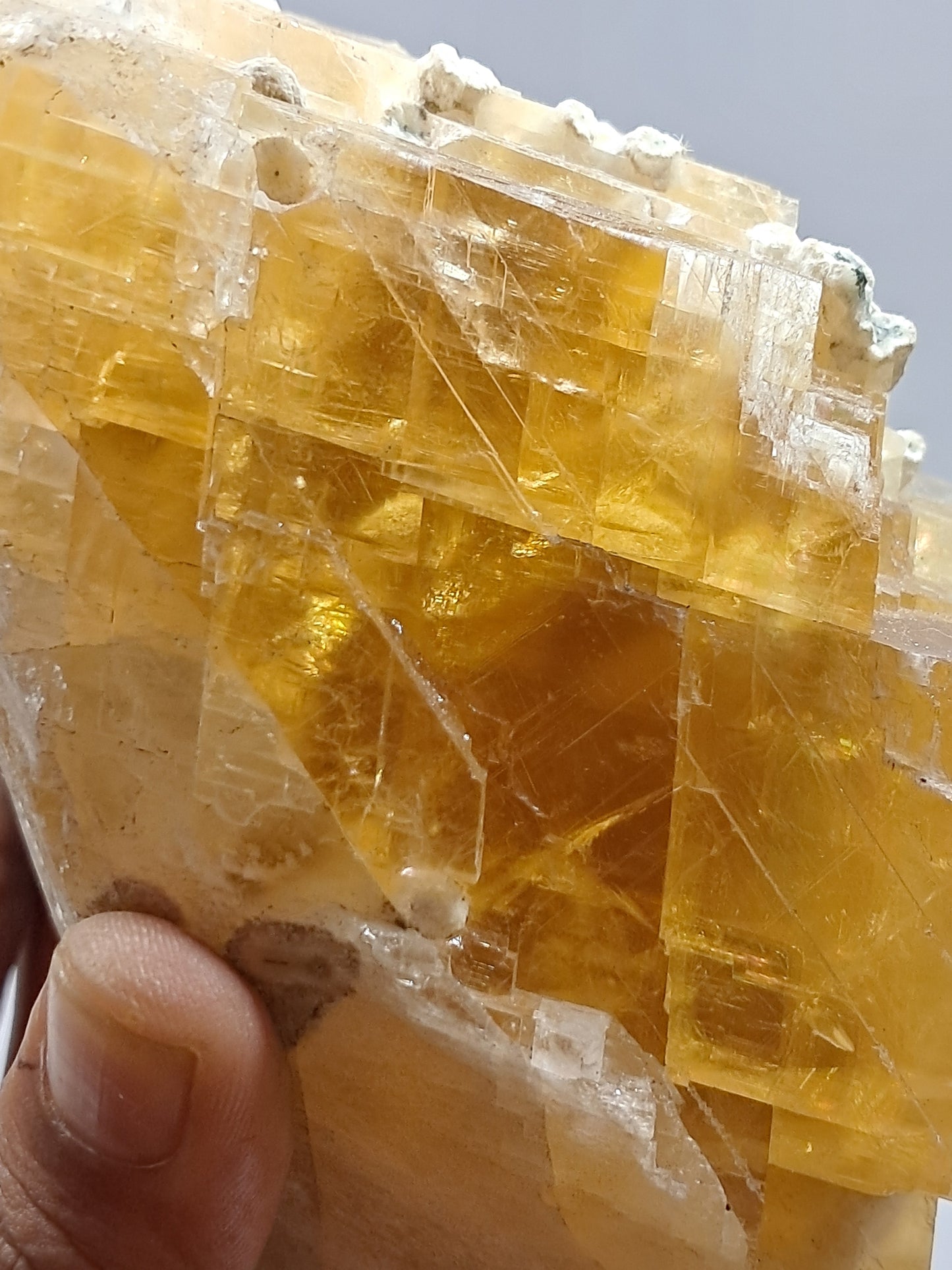 Honey Calcite w/ Okenite (India) Rough Crystal | Natural Stone | Mineral Specimen #CA19