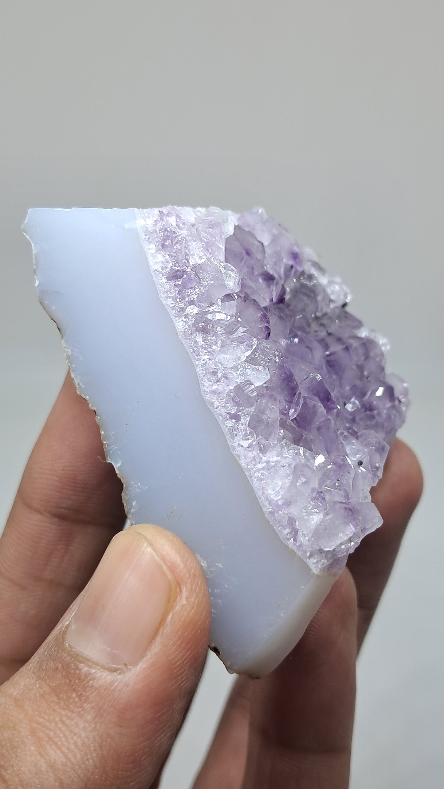 Amatista lavanda morada (Brasil) | Drusa natural | Espécimen mineral #AMB10