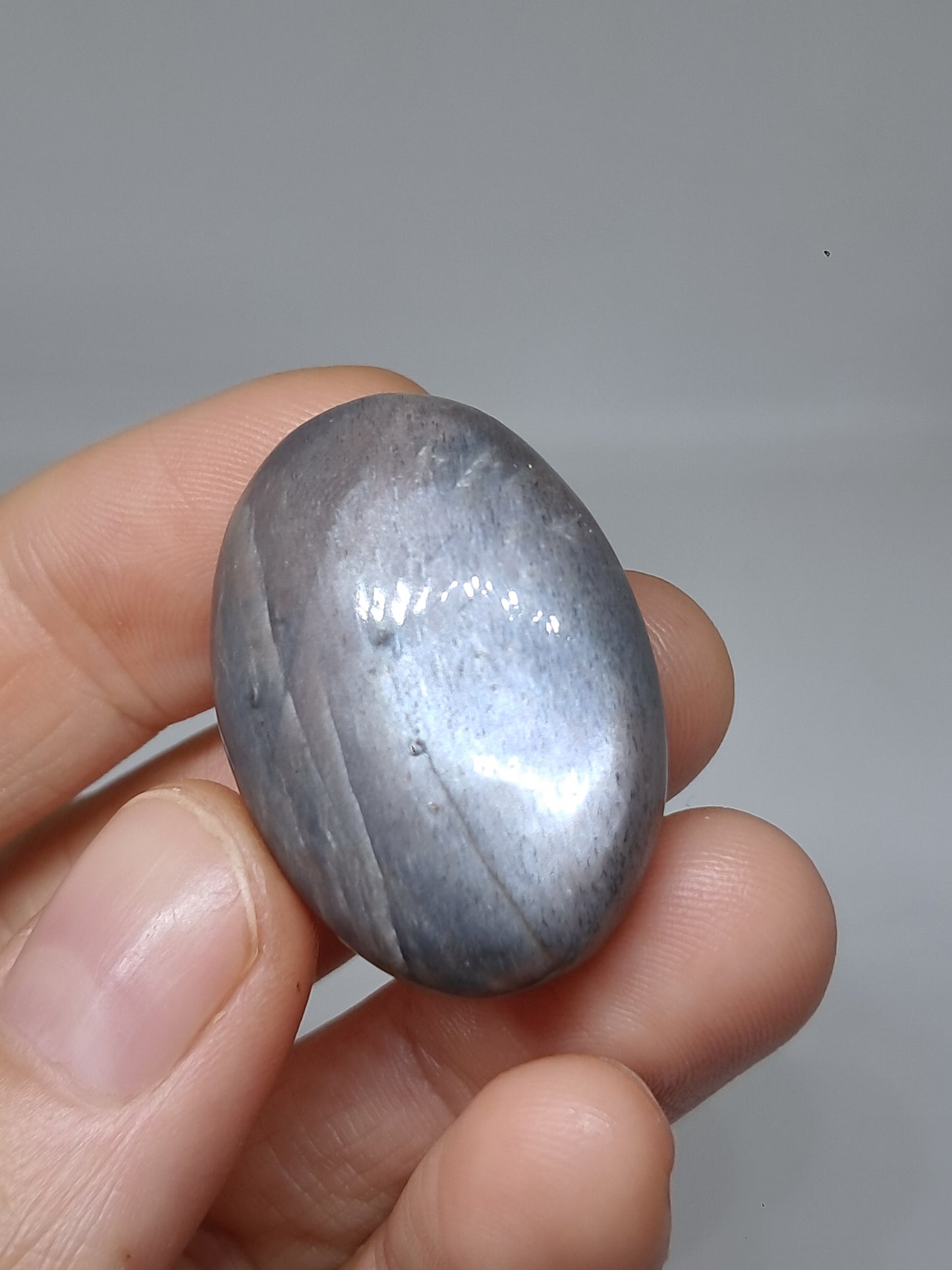 Grey Moonstone Palmstone | Silver Sheen | Good Quality Natural Stone