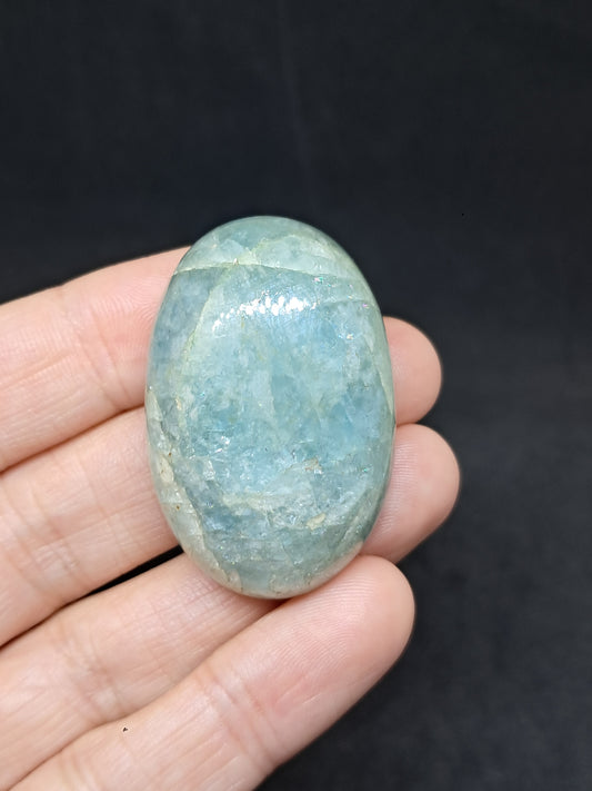 Aquamarine Cabochon Large Size | Polished Natural Stone