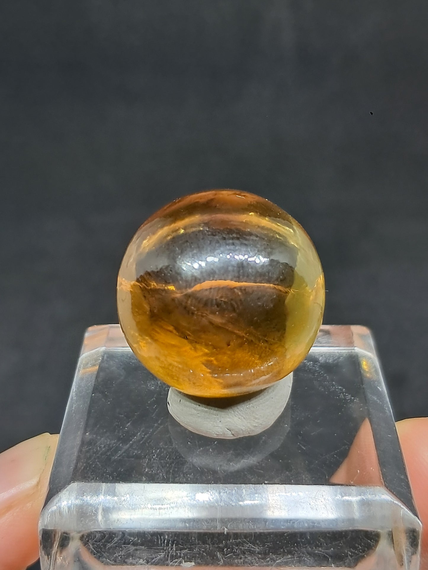 Natural Citrine Sphere | Polished Stone | Smokey Yellow | High Quality
