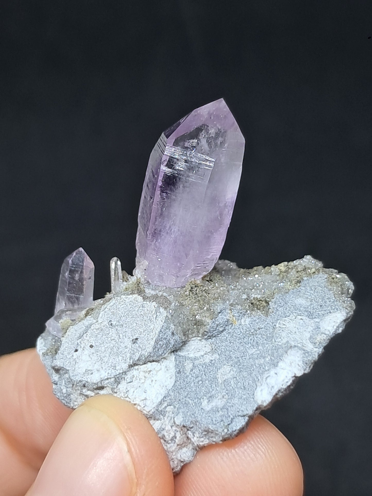 Veracruz Amethyst Crystal on Matrix (Mexico) | Natural Point | Mineral Specimen #VA13