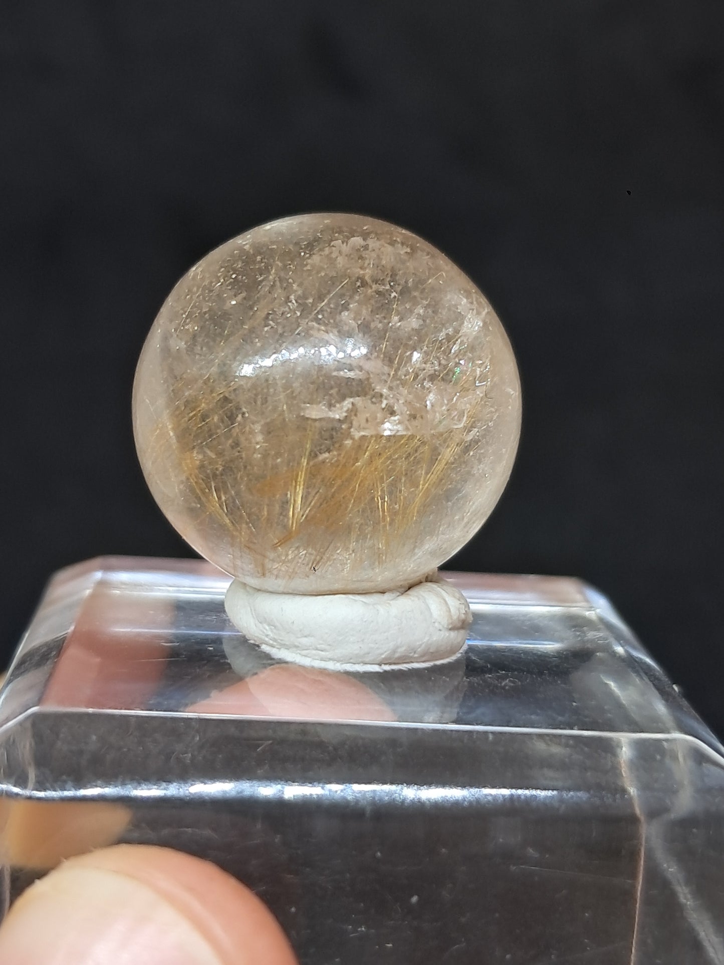 Esfera de cuarzo rutilado | Piedra pulida | Cristal natural #CH42
