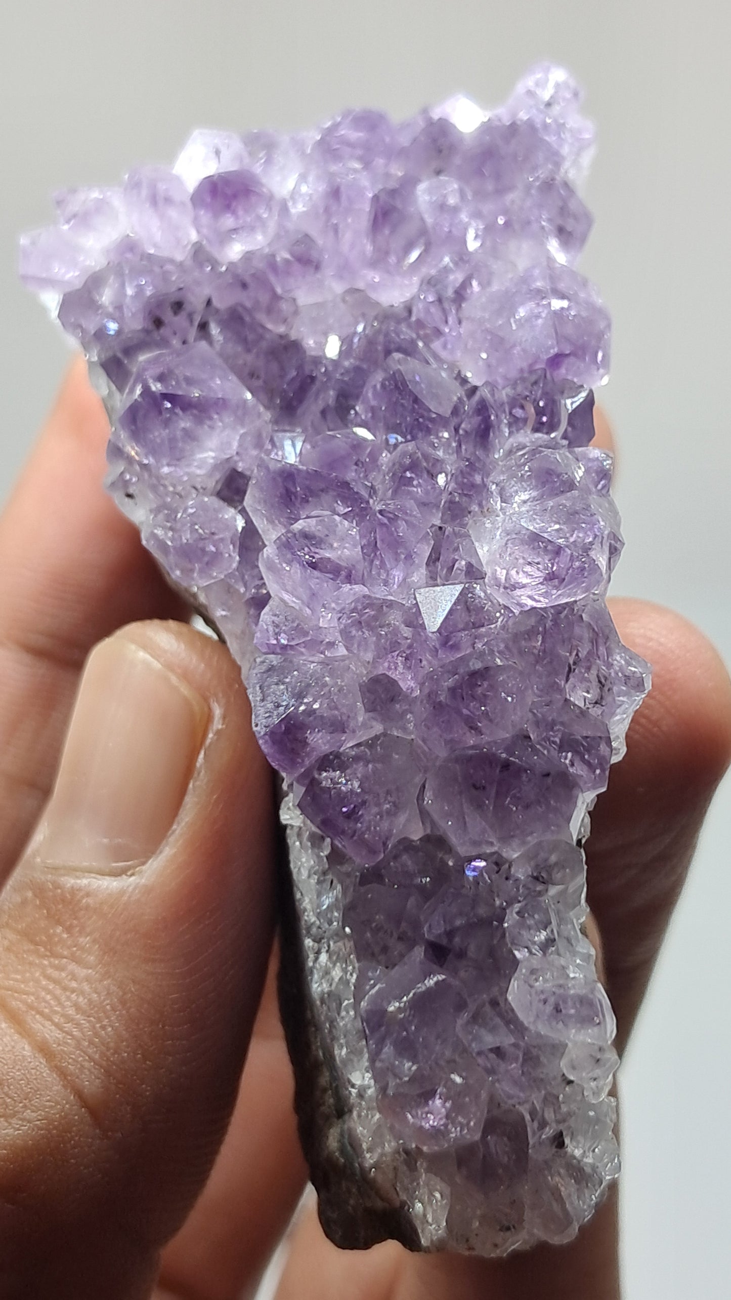 Deep Purple Amethyst On Agate (Brazil) | Natural Cluster | Mineral Specimen #AMB7