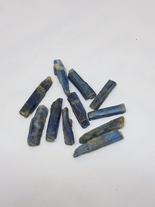 Set of 11 Small Blue Kyanites (Nepal) Natural Crystals #KY26