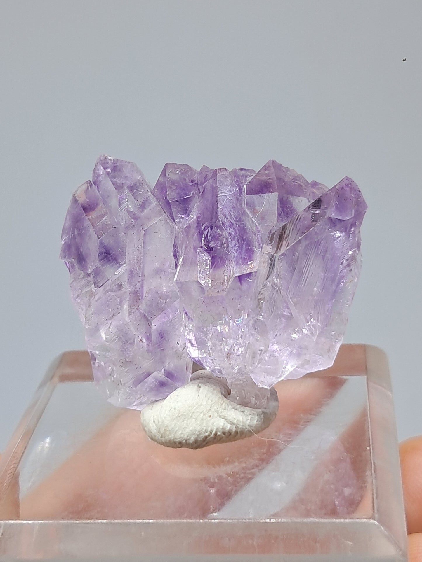 Amatista Elestial (Karur) | Cúmulo de Cristales | Piedra Natural | Ejemplar Mineral #KA97