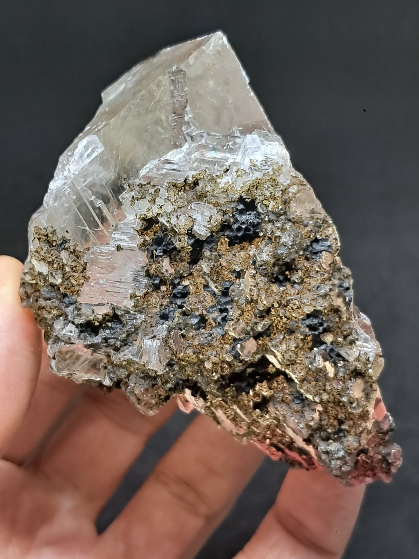 Calcita de frambuesa mohosa *Hallazgo raro* (Madhya Pradesh) Cristal natural | Piedra en bruto | Muestra mineral #CA37
