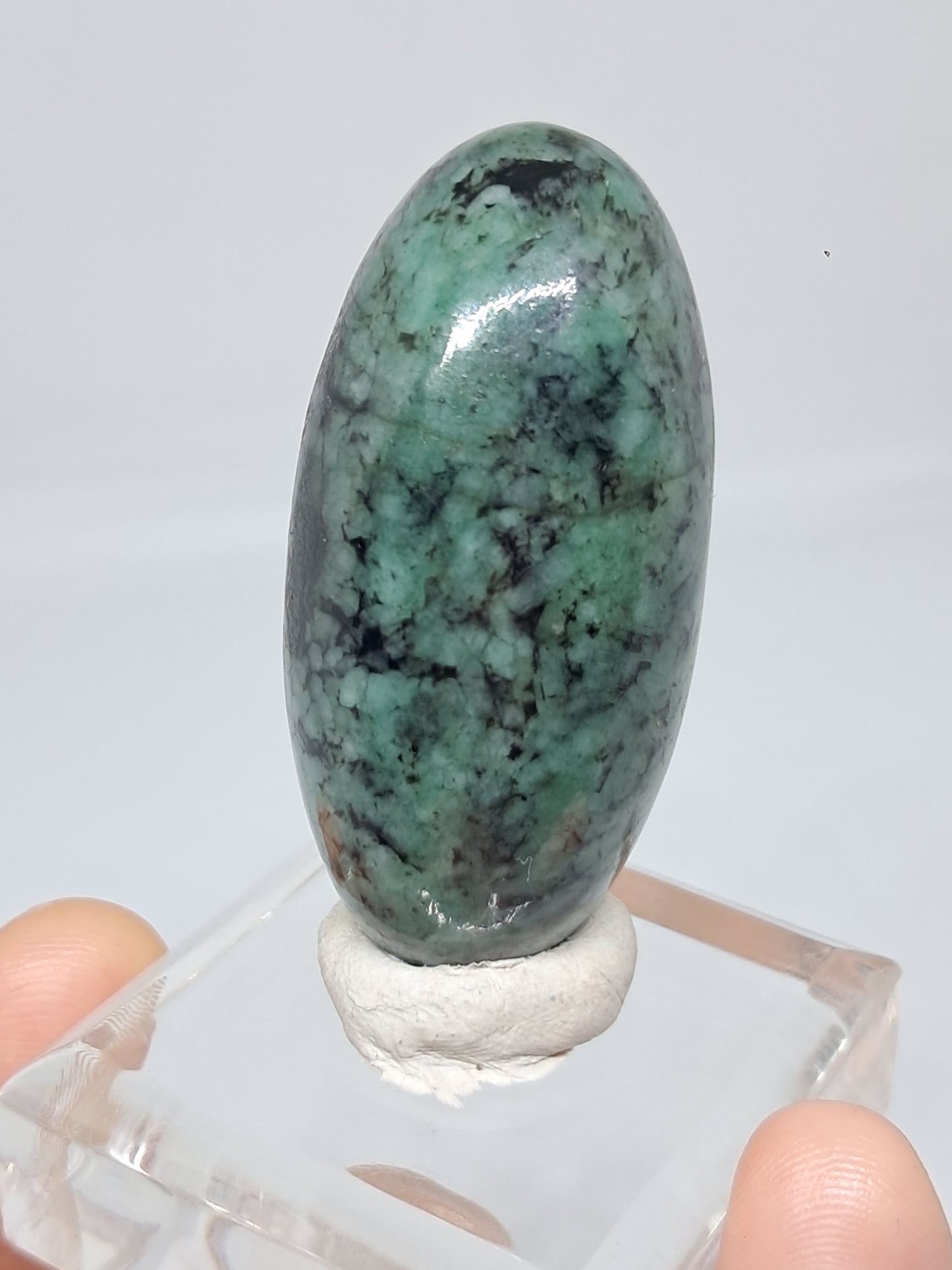 Shivalingam de Esmeralda | Piedra Pulida | Cristal Natural #EM3