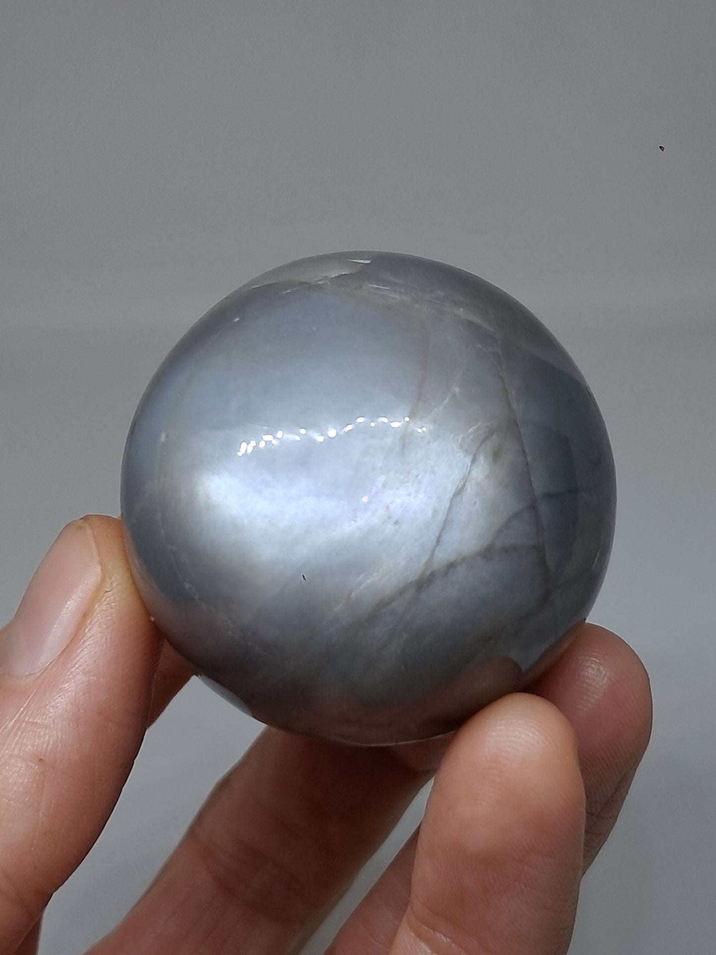 Grey Moonstone Sphere | Silver Sheen | Good Quality Natural Stone