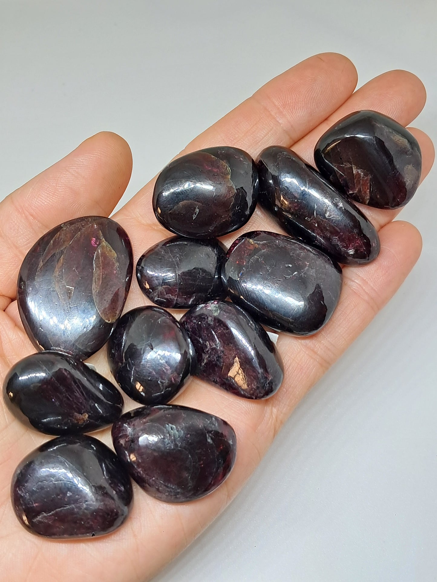 Red Garnet Tumbled Pebbles | Polished Natural Stone #PG1