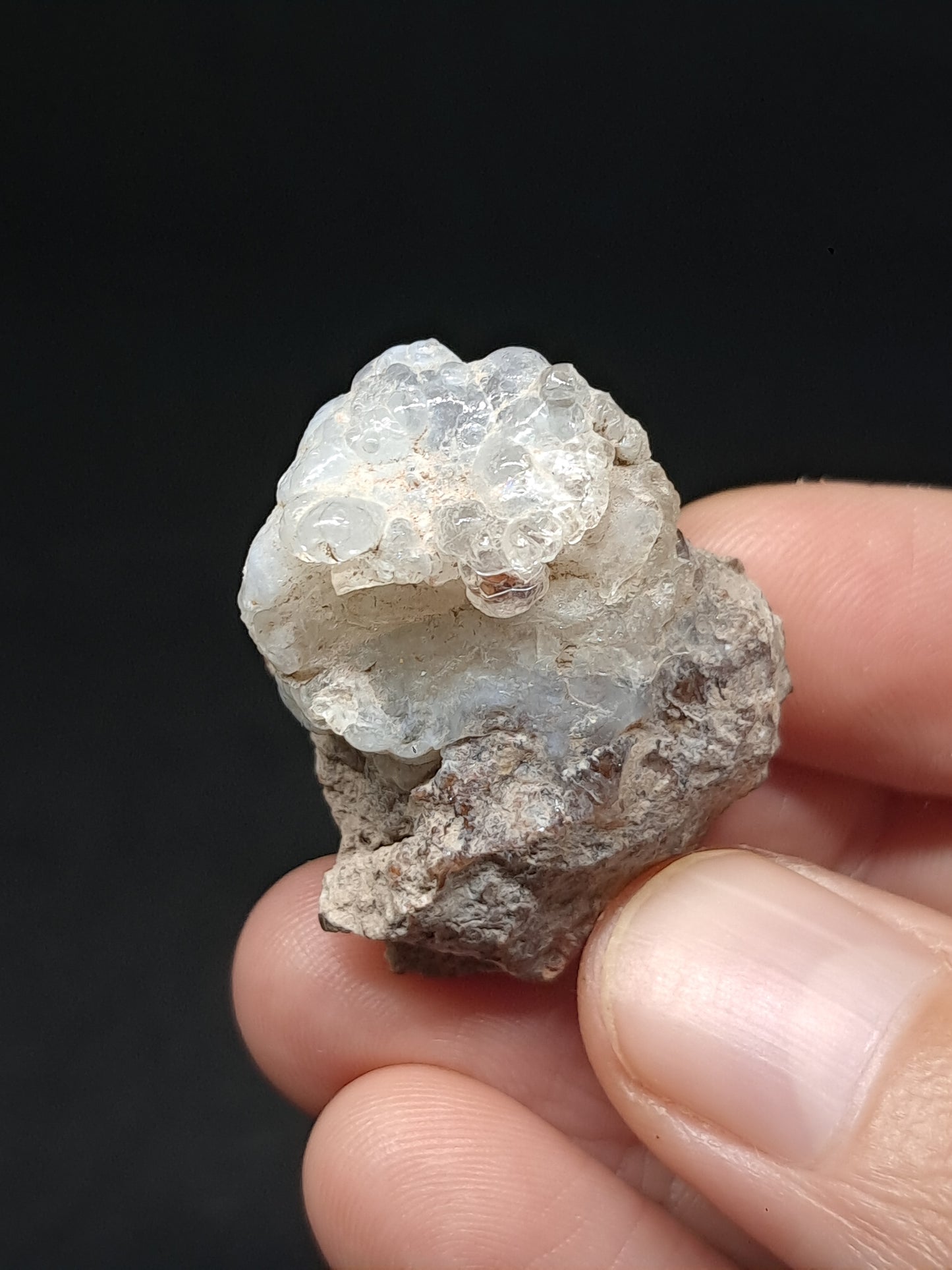 Hyalite Opal on Matrix (Mexico) Rough Crystal Stone | UV-Reactive Mineral Specimen #OH14