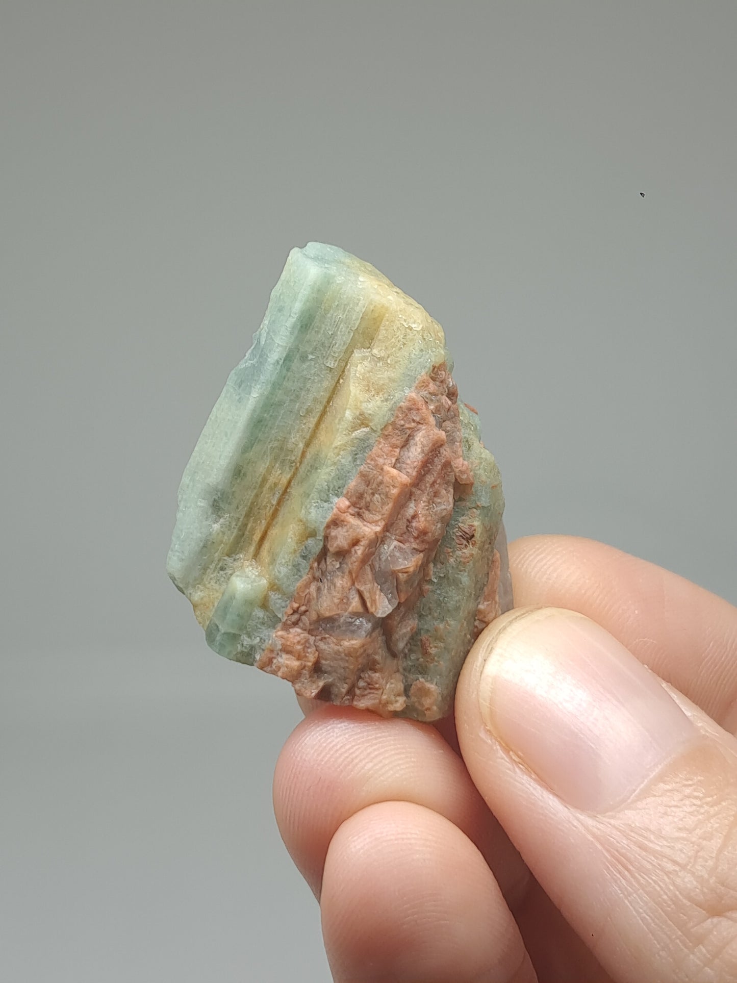 Aquamarine on Matrix (Karur) Rough Natural Crystal | Mineral Specimen #AQM42