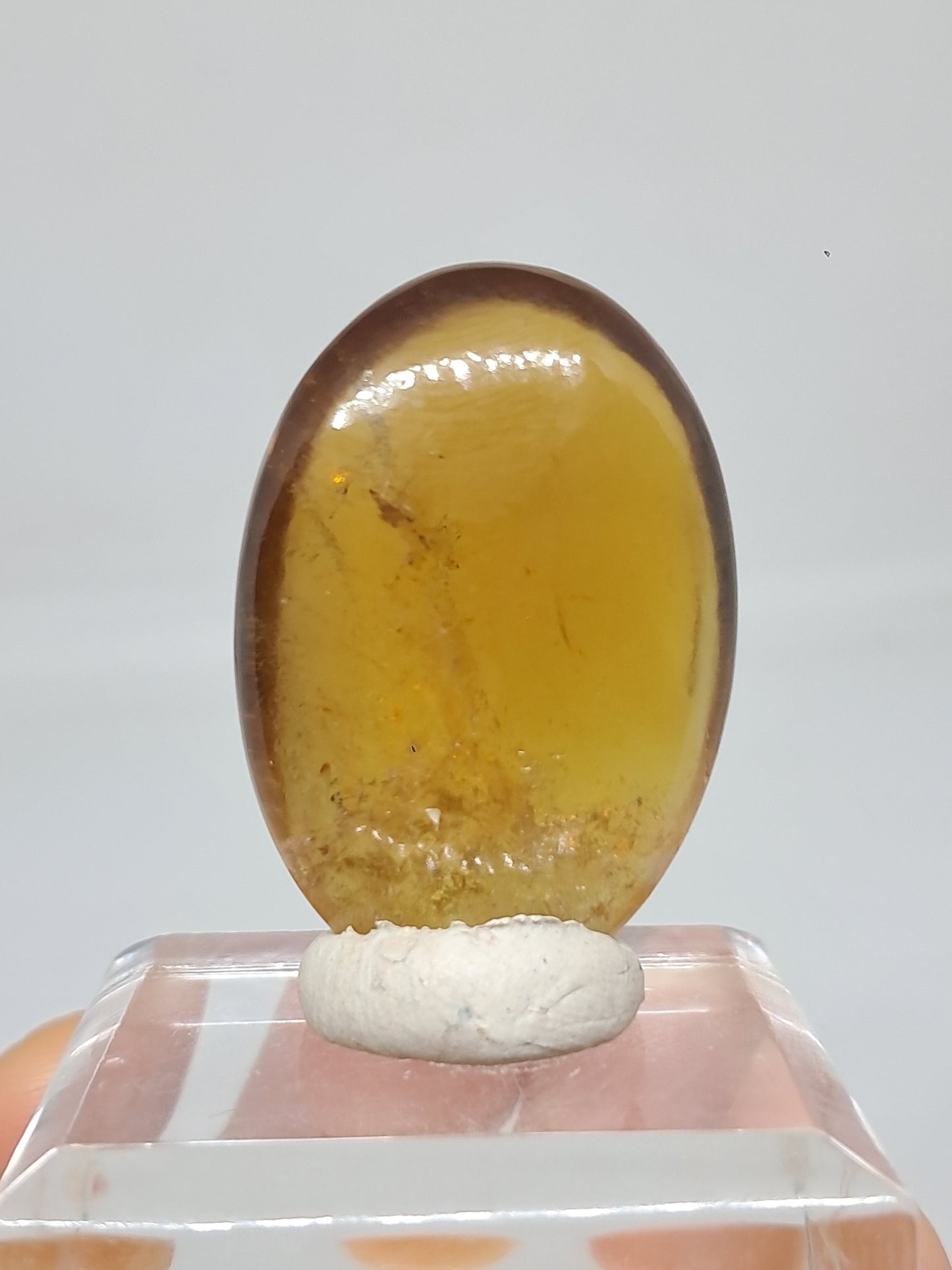 Palmstone de Citrino Natural | Piedra Pulida | Amarillo Ahumado | Alta Calidad