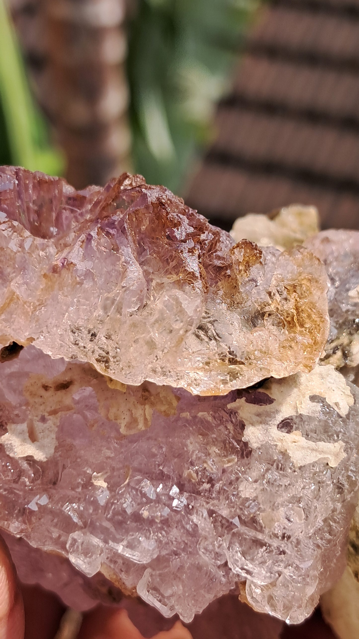 Karur Amethyst Scepter Flower w/ UV-Reactive Calcites and Quartz | Rare Sunburst Formation | Mineral Specimen #KA182