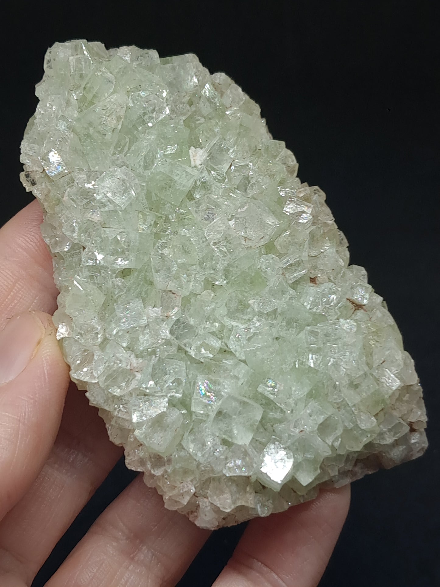 Green Apophyllite Cluster (Fluorapophyllite) (Ajanta) Rough Natural Crystal | Mineral Specimens #GA57