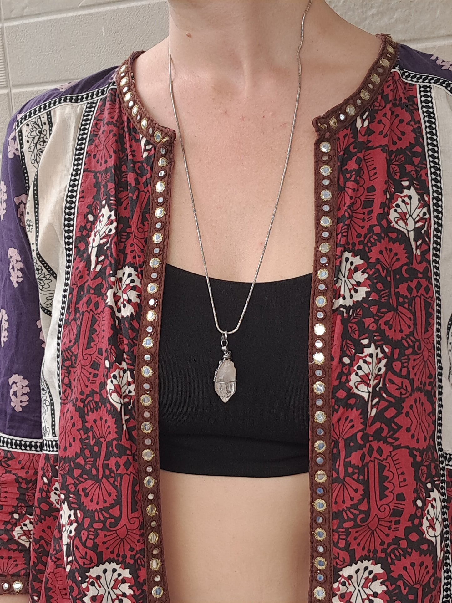 Himalayan Quartz Pendant | Handcrafted Jewelry | Natural Crystal Point #JL51