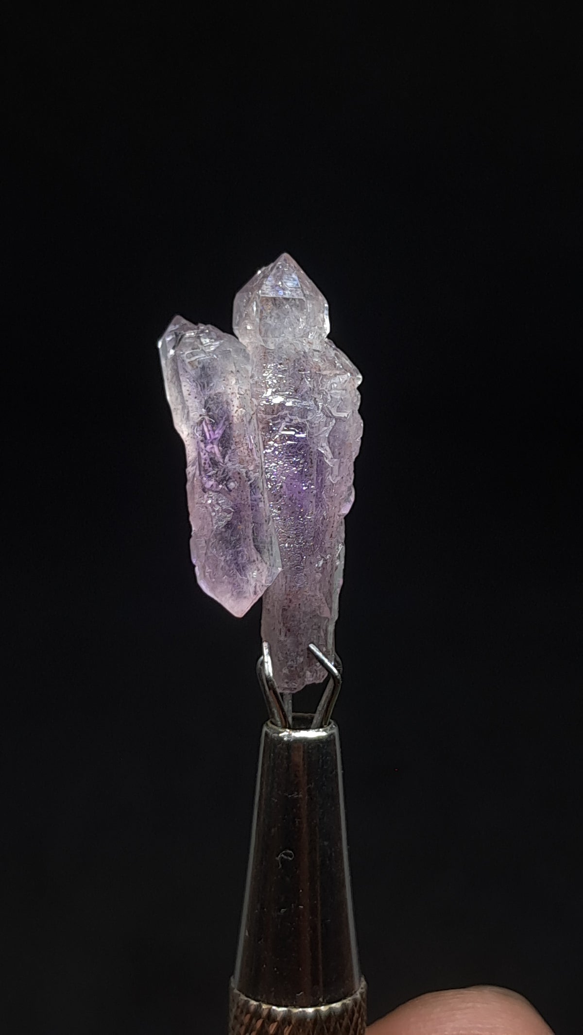 Quartz Amethyst Scepter | Hematite Goethite Rutile Inclusions | Biterminated  #KA206