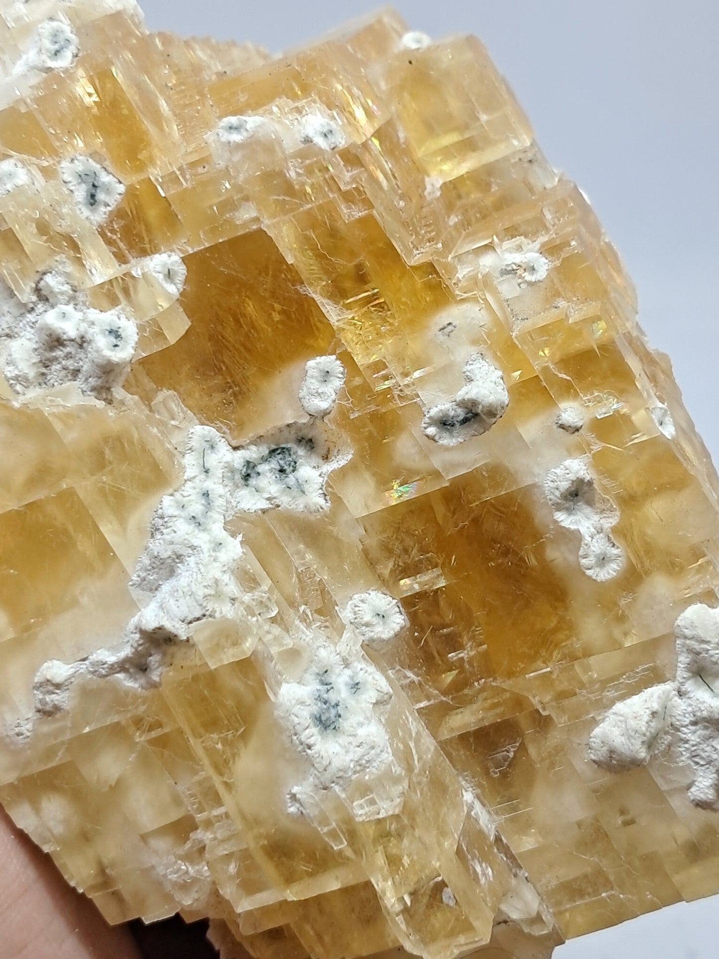 Honey Calcite w/ Okenite (India) Rough Crystal | Natural Stone | Mineral Specimen #CA20