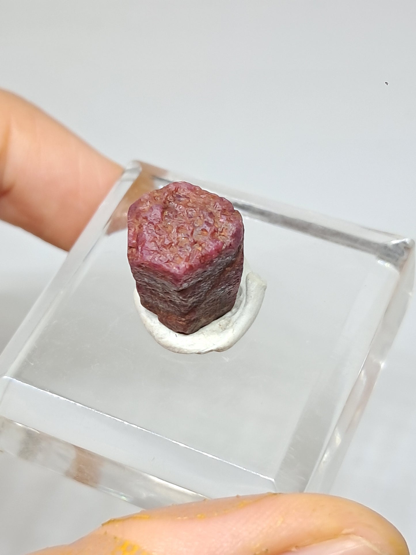 Cristal de rubí en bruto (Tamil Nadu) Piedra natural | Muestra de mineral #RB34
