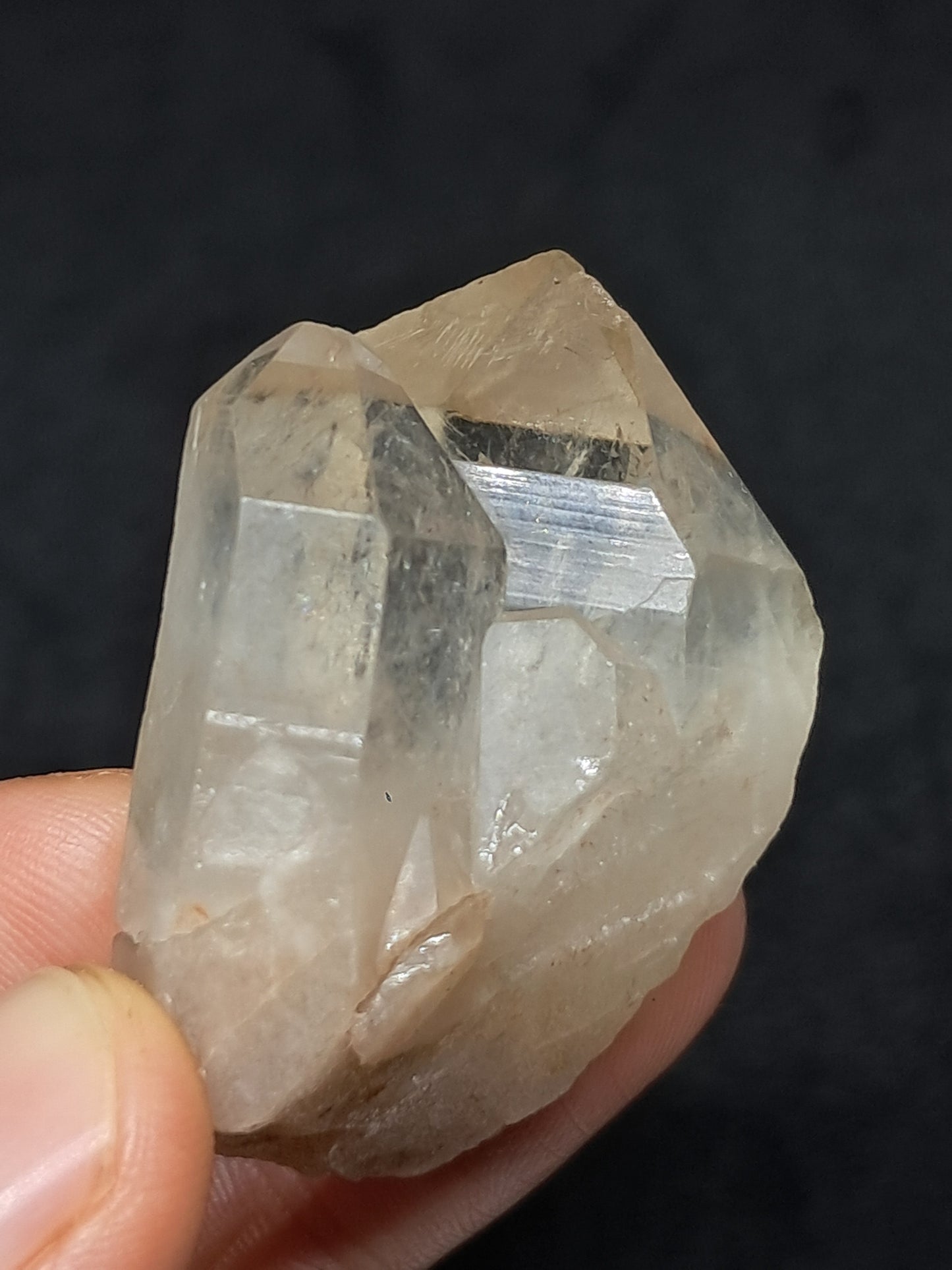 Natural Citrine "Kundalini" with Rainbows (Democratic Republic of Congo) Twinned Crystal Point | Mineral Specimen) #CTN17